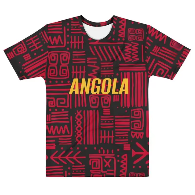 T-shirt patriotique Angola pour hommes et femmes
