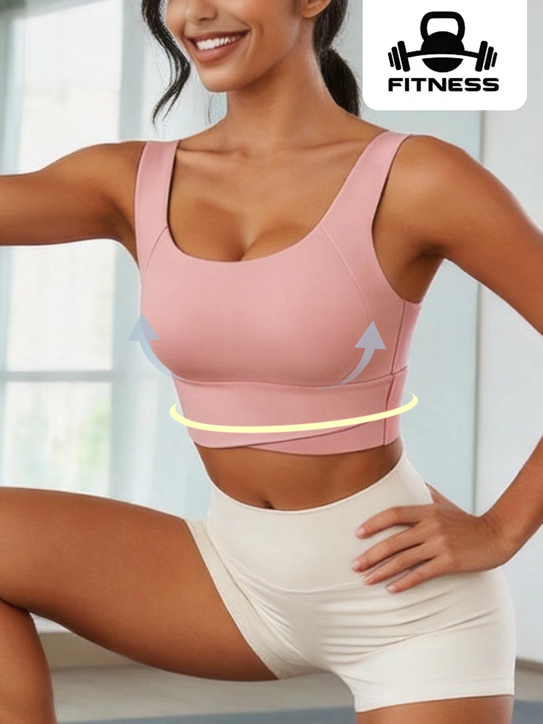 Débardeurs de yoga respirants avec soutien-gorge de sport intégré