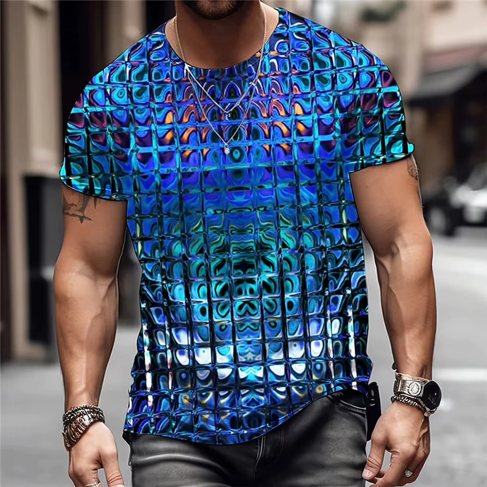 T-shirt de sport imprimé animal pour hommes