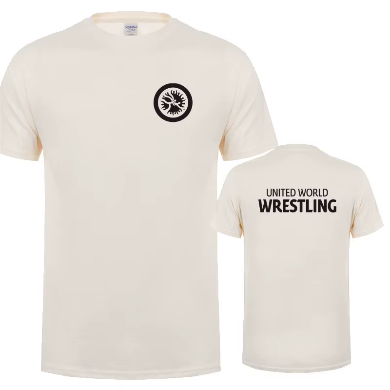 United World Wrestling UWW hommes T-shirt drôle Cool été nouveau coton à manches courtes t-shirts col rond