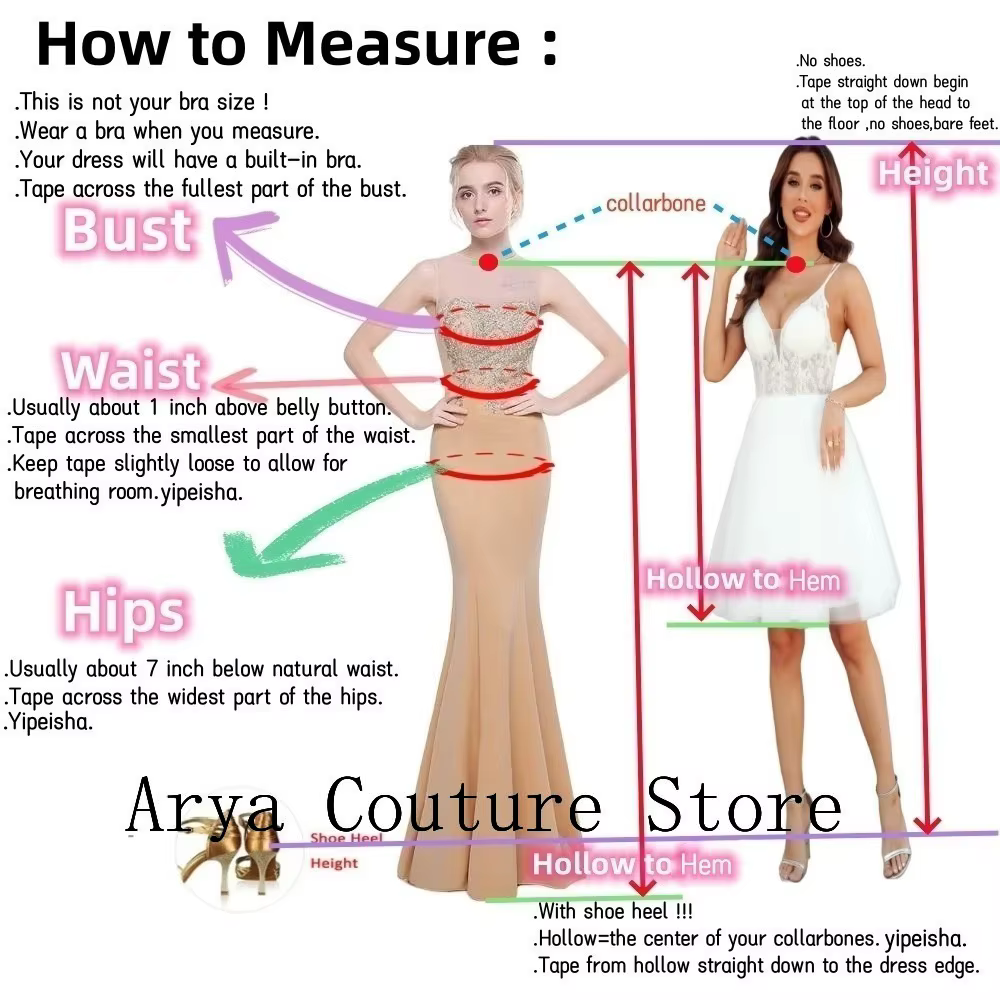 Robes de soirée élégantes en crêpe personnalisées