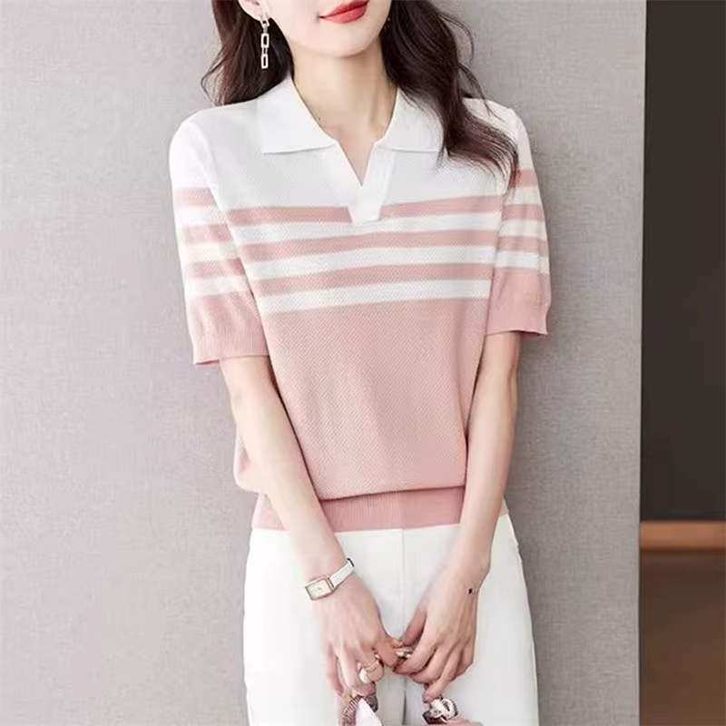 T-shirt à col polo pour femme