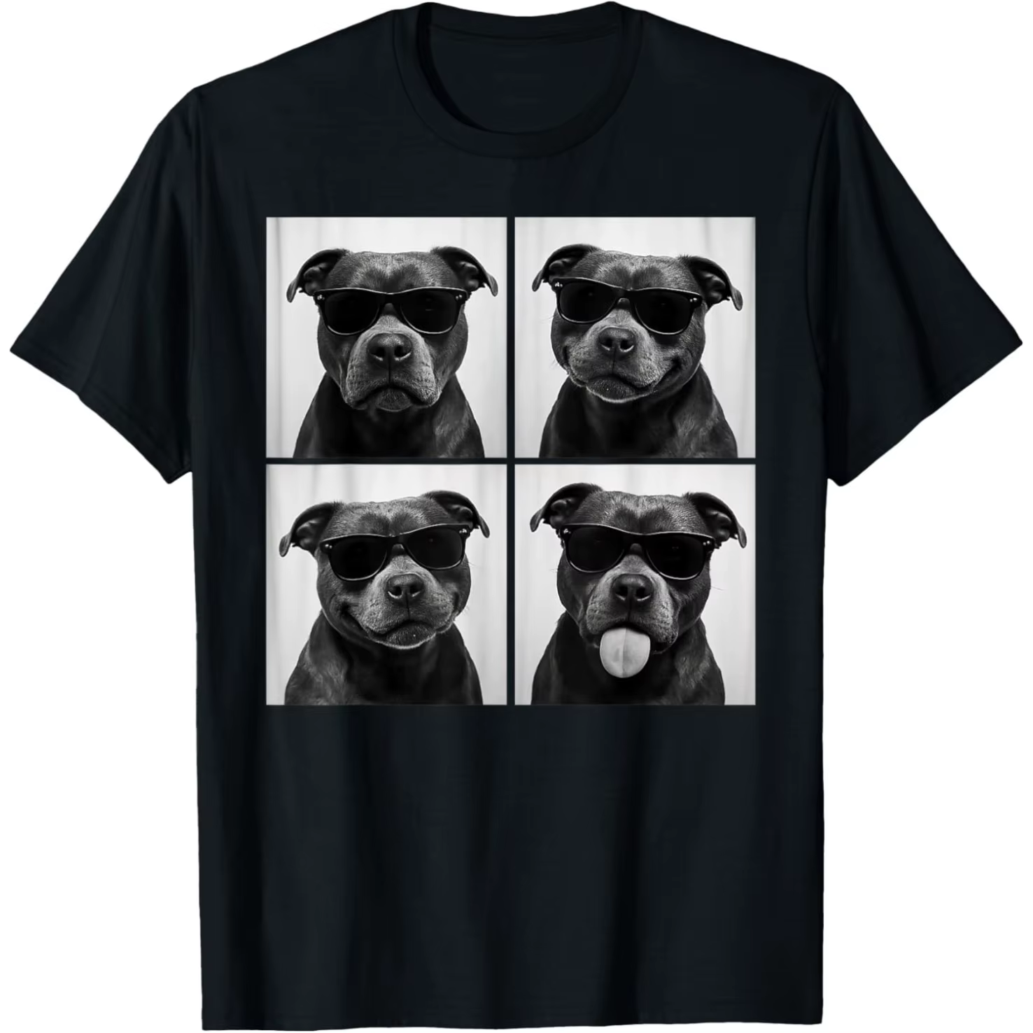 Drôle Staffordshire Bull Terrier amant mignon chien Photo t-shirts hommes coton Humor Streetwear à manches courtes unisexe vêtements amples
