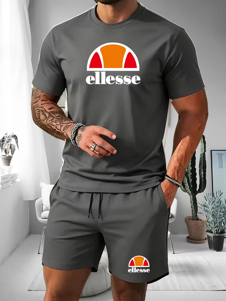 Ensemble d'été 2026 pour homme : T-shirt à manches courtes et short de sport décontracté pour l'extérieur