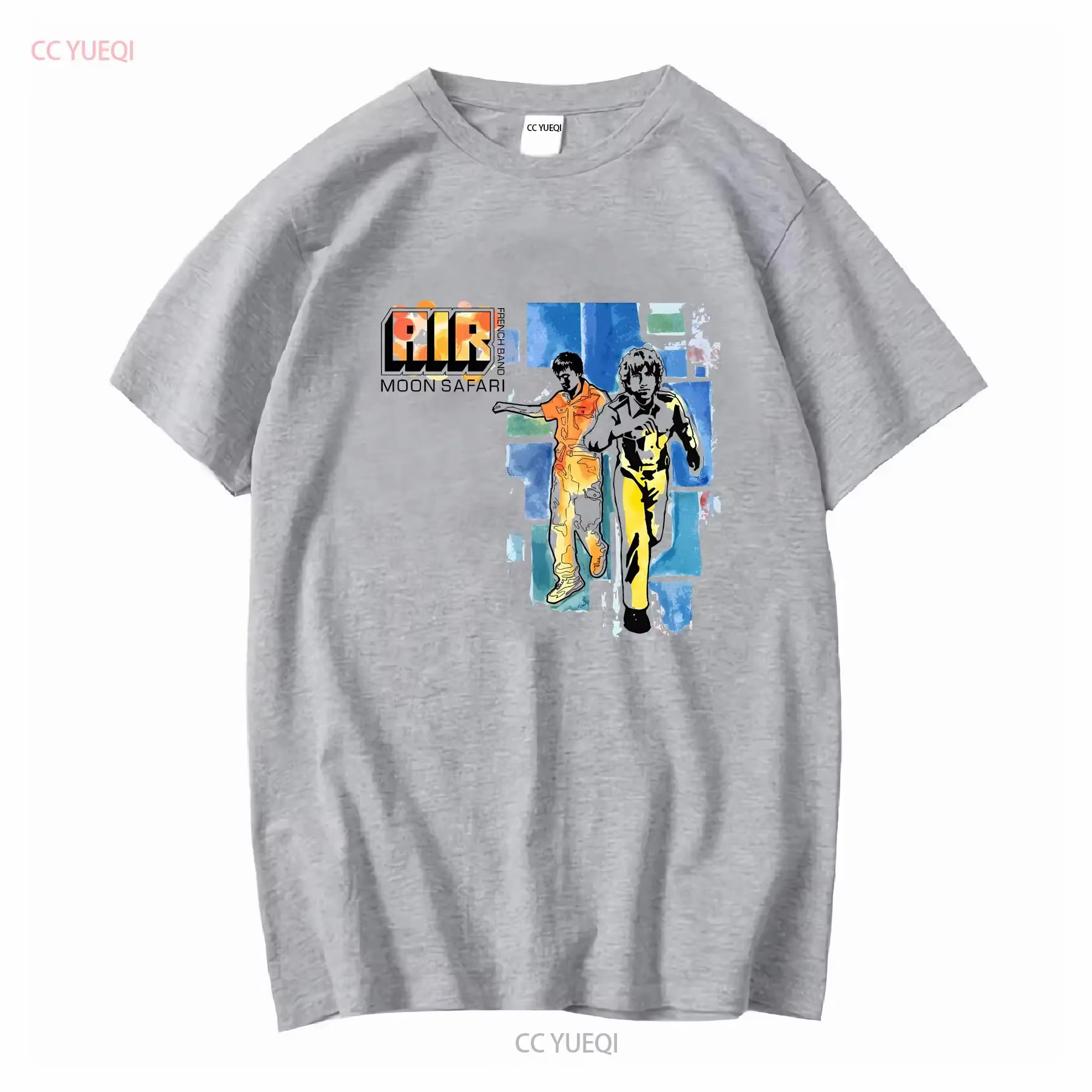 AIR BAND Moon Safari T Shirt Full Size S 5XL SN204 manches longues ou courtes vintage Graphique délavé Confortable Élégant Polyvalent