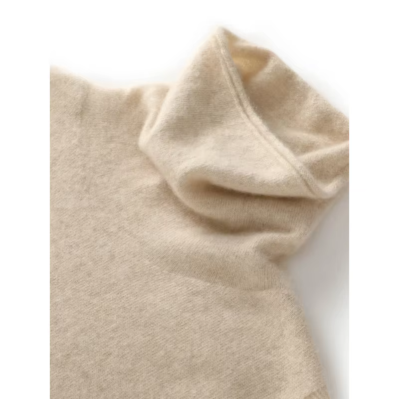 Femmes laine mérinos sans manches pulls col roulé pull gilet