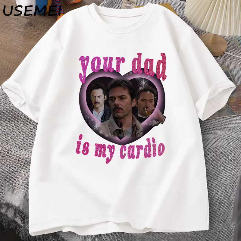 T-shirt imprimé graphique Your Dad Is My Cardio pour hommes et femmes