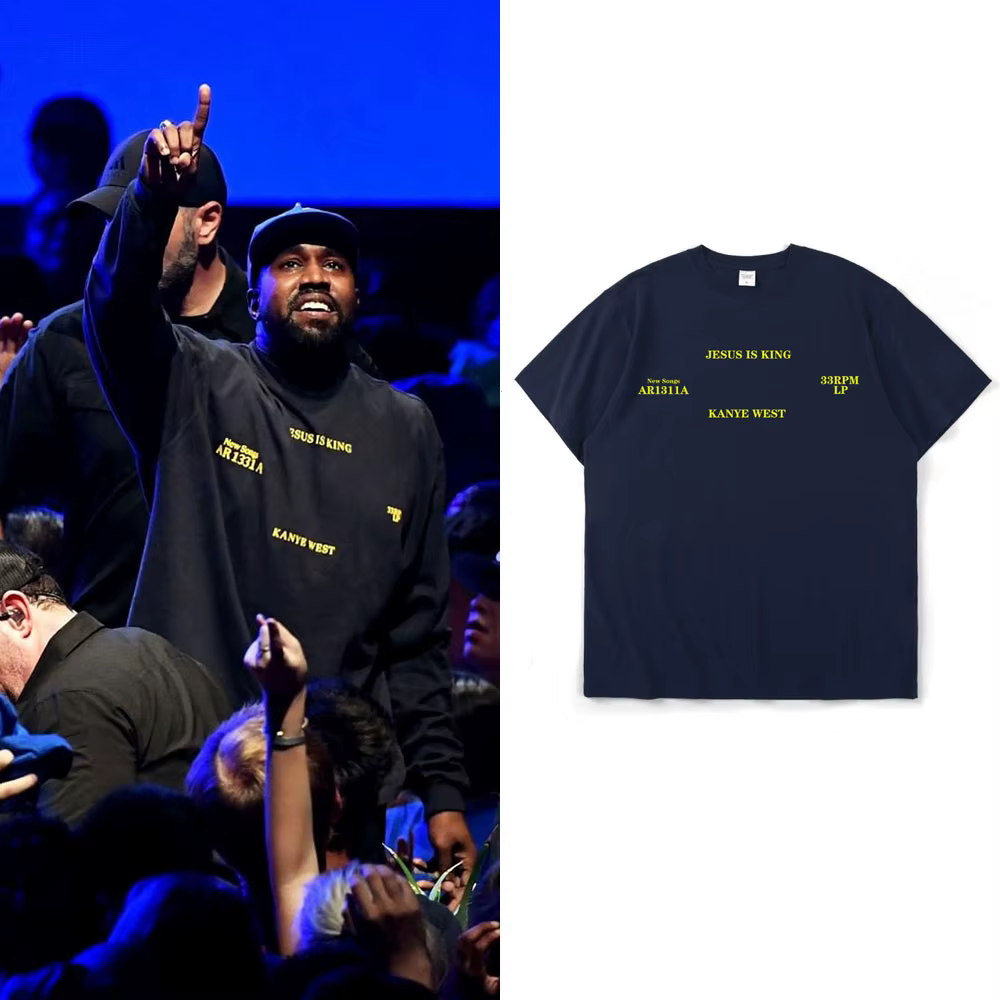 T-Shirt Kanye West à Manches Courtes pour Homme et Femme