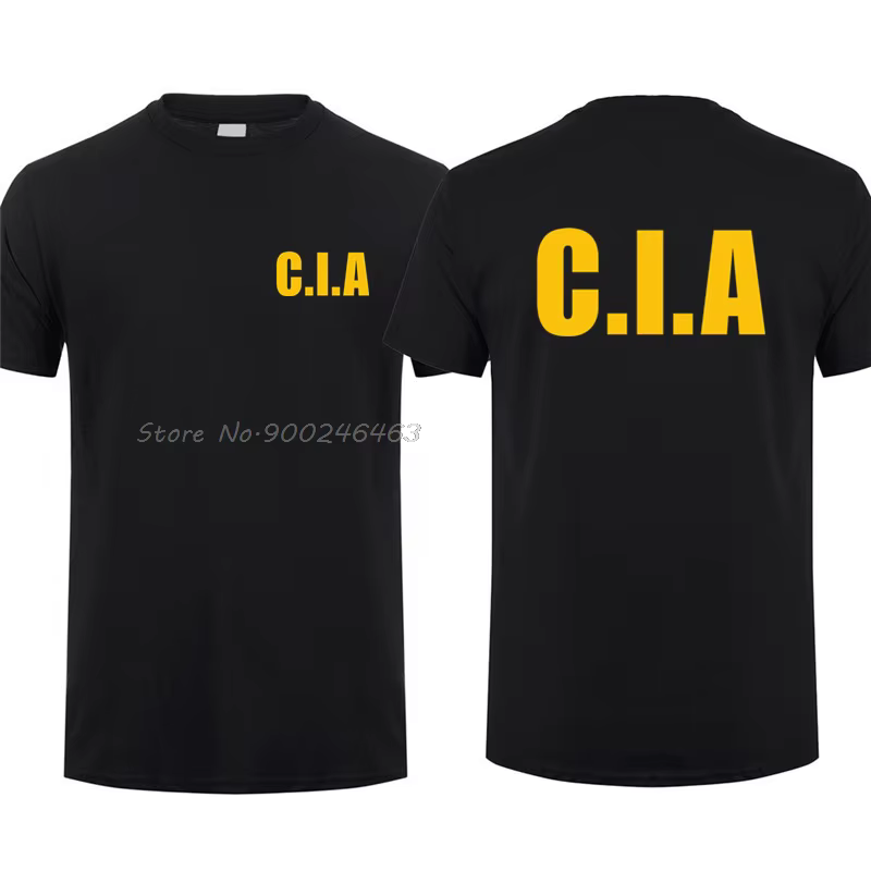 USA CIA T-shirt homme Cool à manches courtes