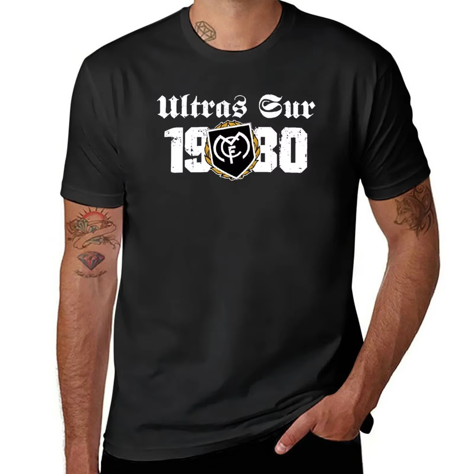 Nouveau T-shirt ULTRAS SUR 1980 surdimensionné pour hommes