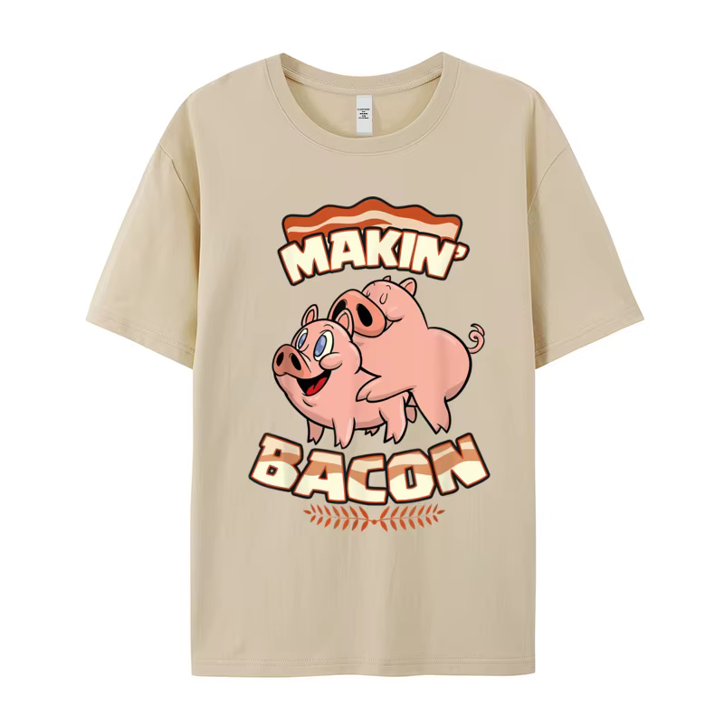 Makin Bcopropriété-T-shirt à manches courtes et col rond en pur coton