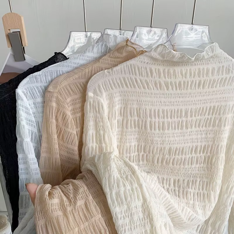 T-Shirts en maille à manches longues pour femmes