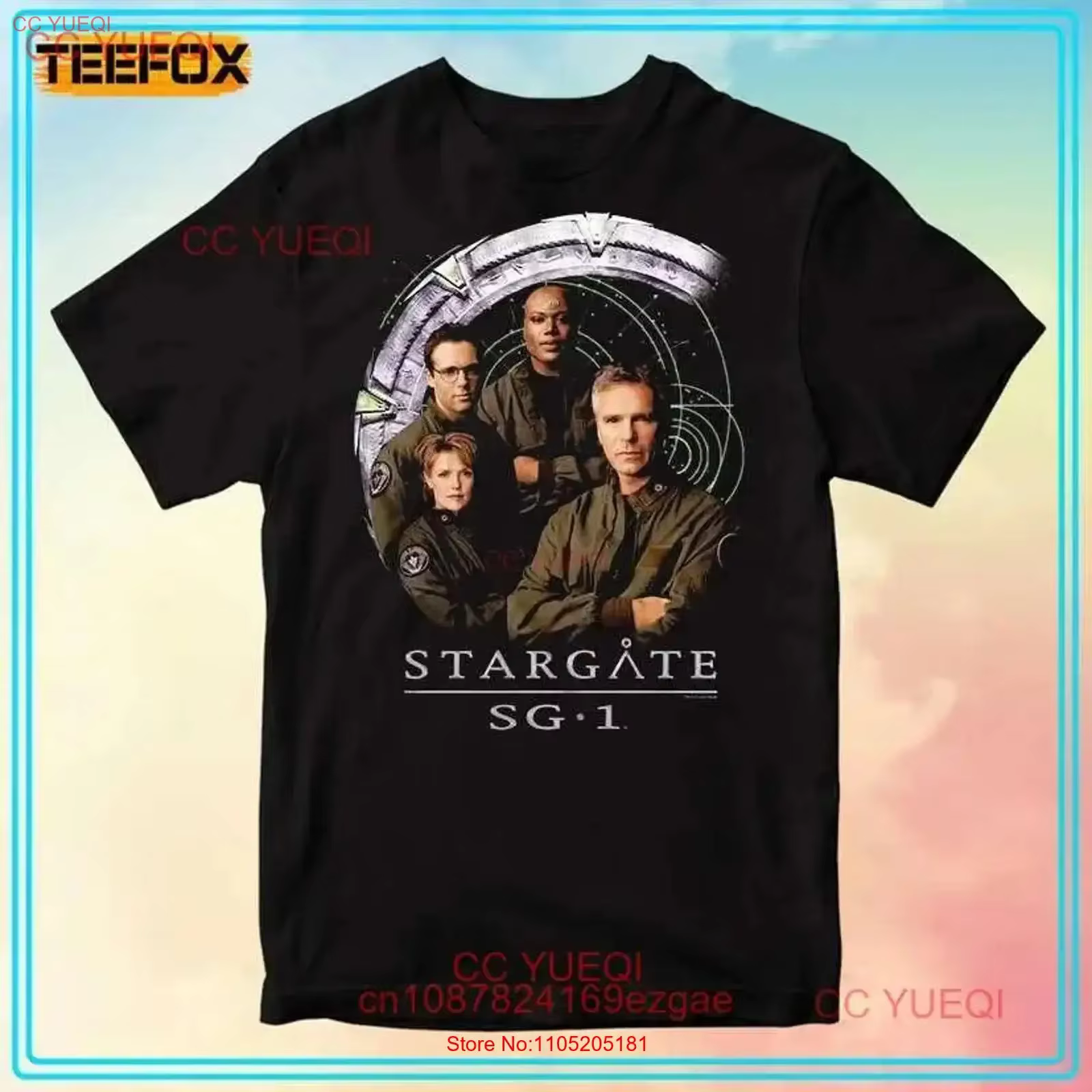 Stargate Cast and Gate SG1 t-shirt vintage lavé étiré élégant confortable polyvalent légèrement vêtements de créateurs doux unisexe