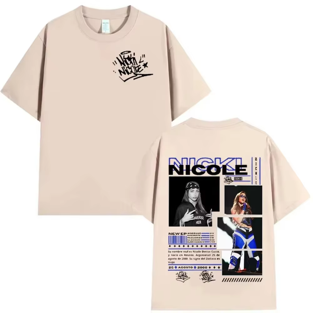 2025 rappeur NICKI NICOLE Tour graphique T-shirt hommes femmes rétro mode à manches courtes