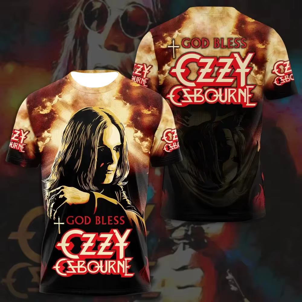 T-shirt imprimé en 3D Rock Ozzy Osbourne Band