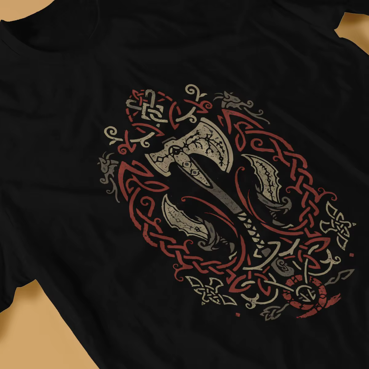 Ragnarok icône avec Kratos et Atreus t-shirt décontracté dieu de la guerre