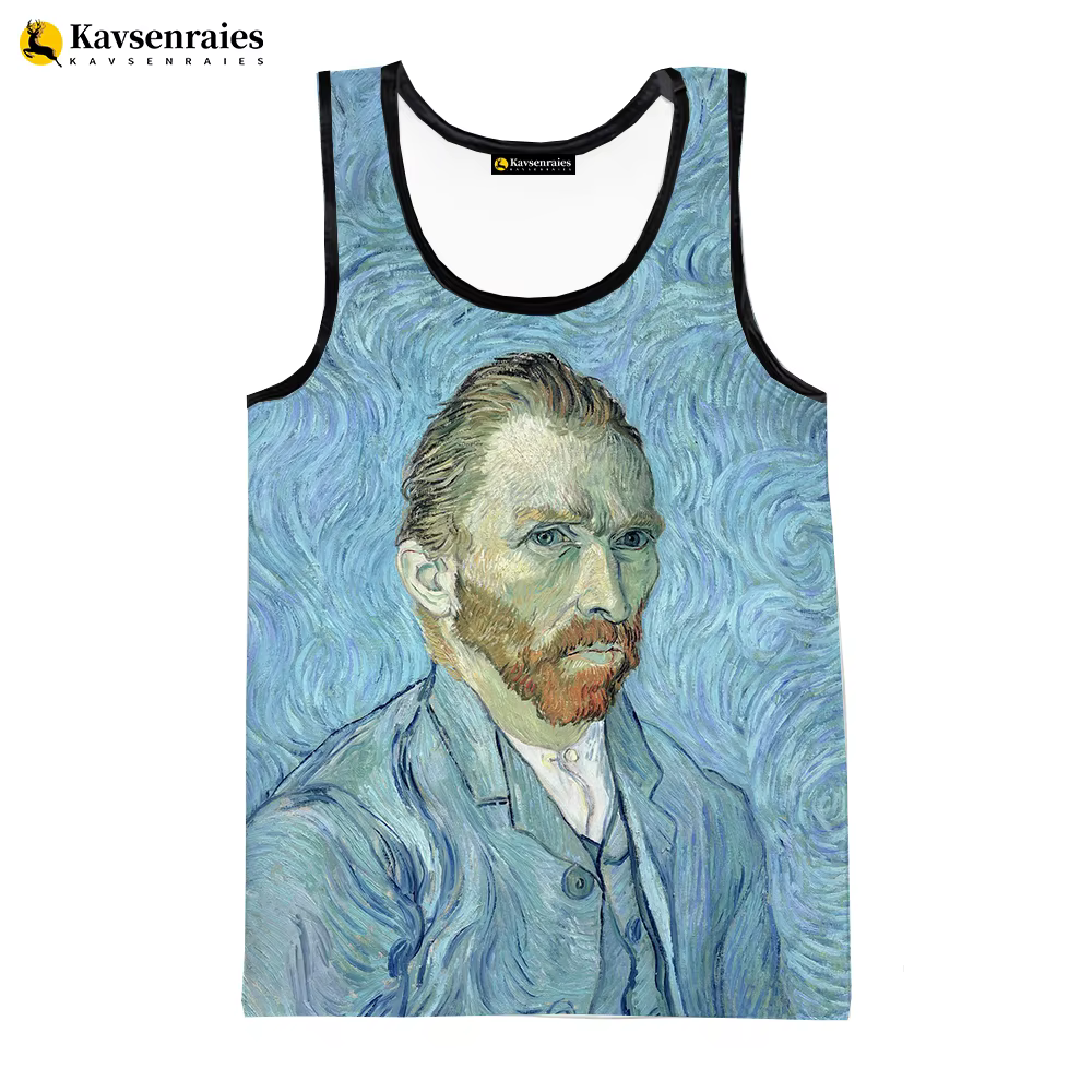 Van Gogh – débardeur imprimé peinture à l'huile 3D pour hommes et femmes