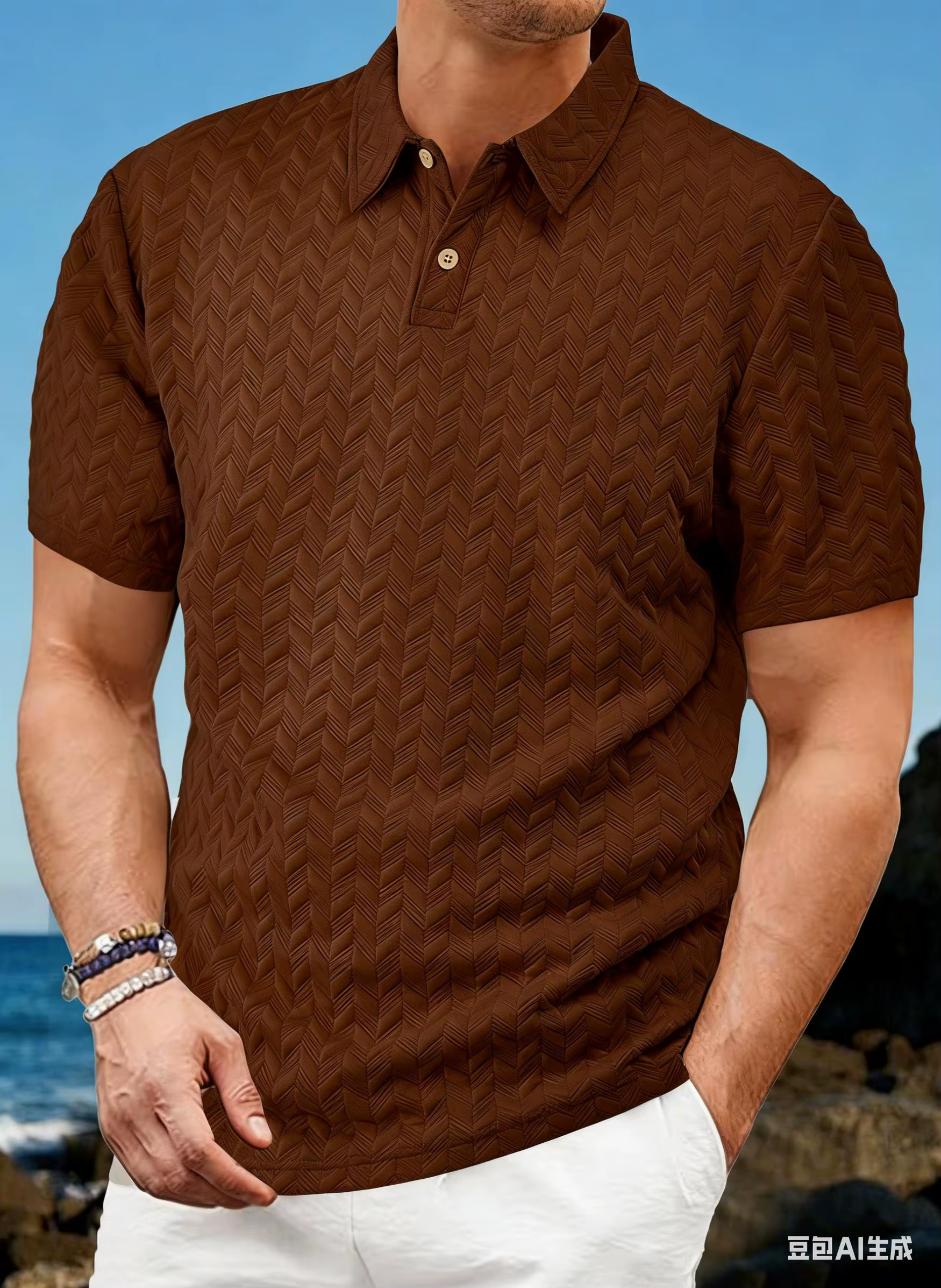 Polo pour homme, manches courtes