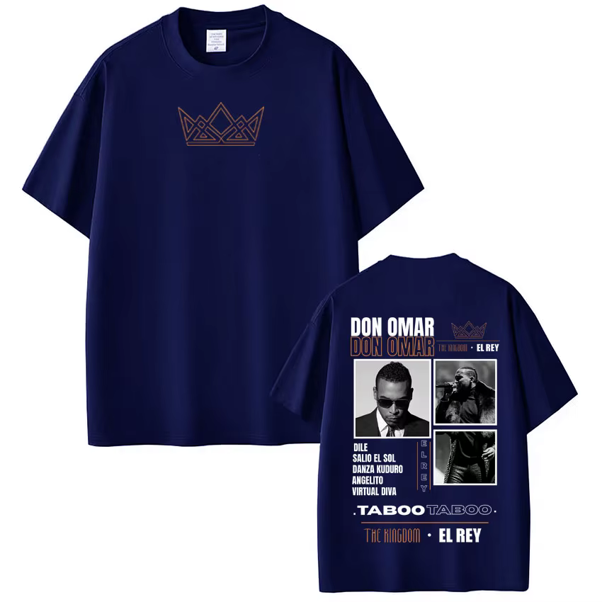 T-shirts imprimés album du rappeur Don Omar pour hommes et femmes