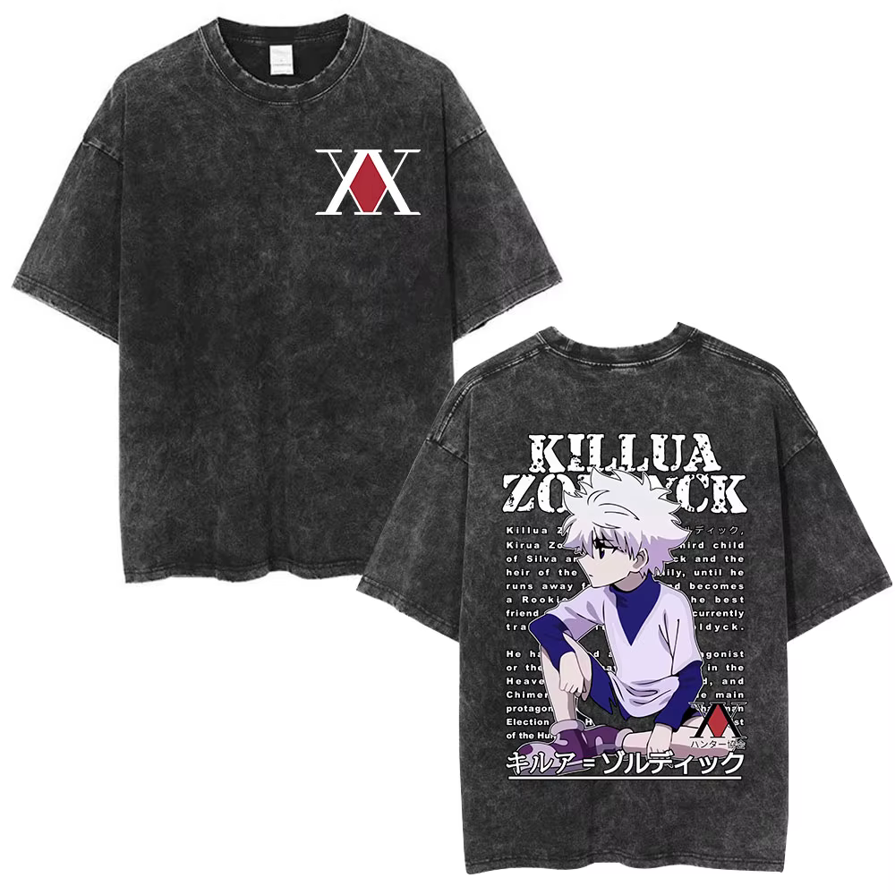 T-shirt délavé vintage avec logo Hunter X Hunter 2026