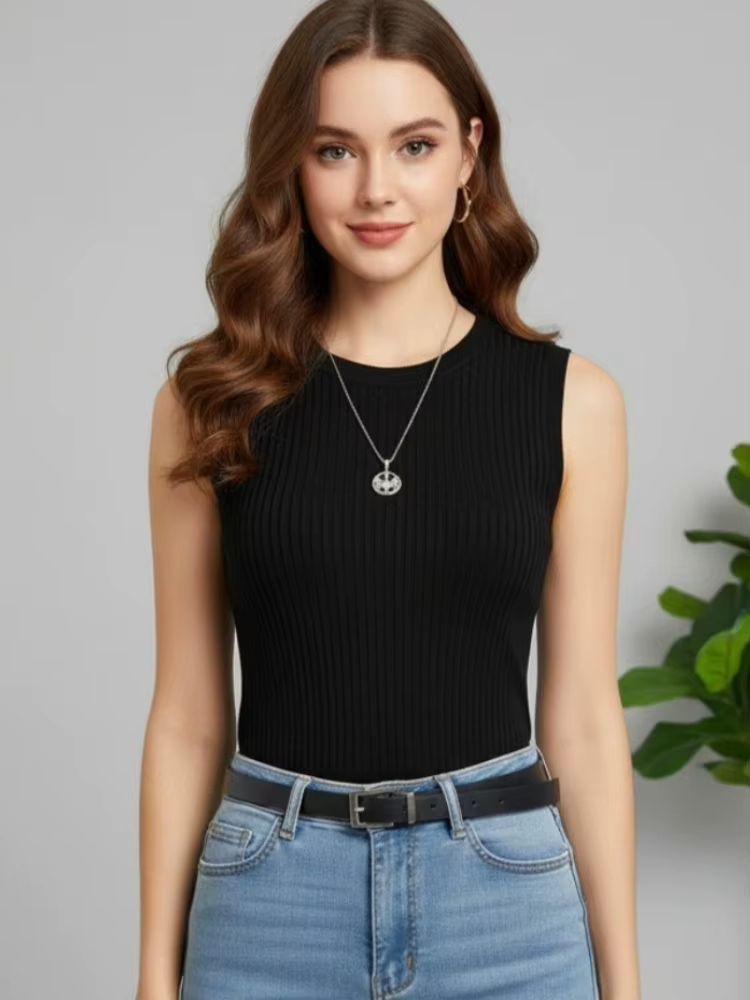 2026 Corée Gilet tricoté pour femme
