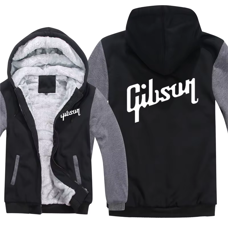 Gibson Les Paul sweat à capuche pour homme manteau hiver chaud polaire guitare