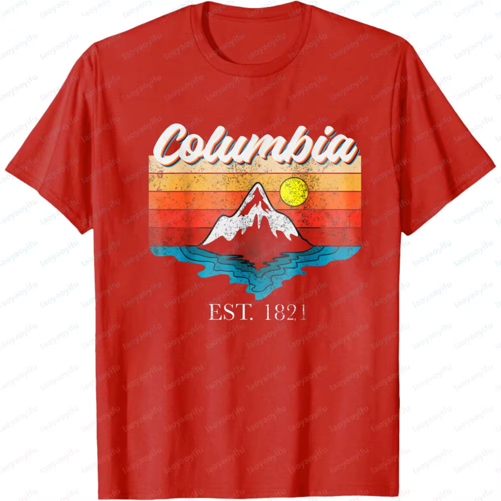 Columbia Mountain Sunset T-shirt en coton à manches courtes pour hommes