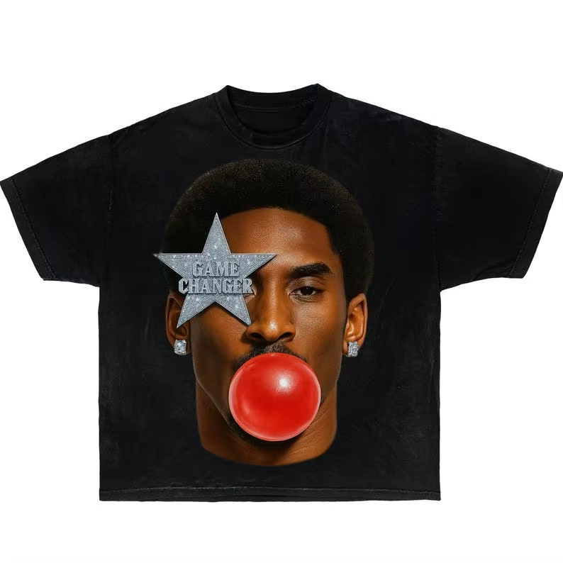 Bryant Bubble Gum Pop Vintage manches courtes T-shirt été hommes femmes Streetwear Y2K mode Harajuku basket-ball