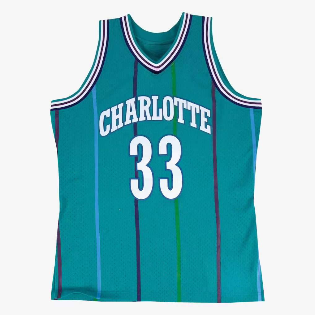 Alonzo Mourning # 33 Retro Basketball Shirt Family Blue Striped Breathable Mesh Tank Top sans manches pour vêtements de