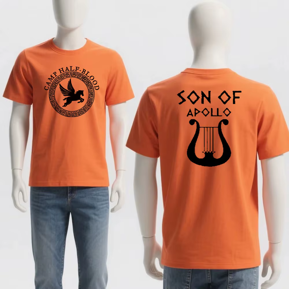 Camp demi-sang hommes femmes T-shirt Long île perce Jack fils Orange