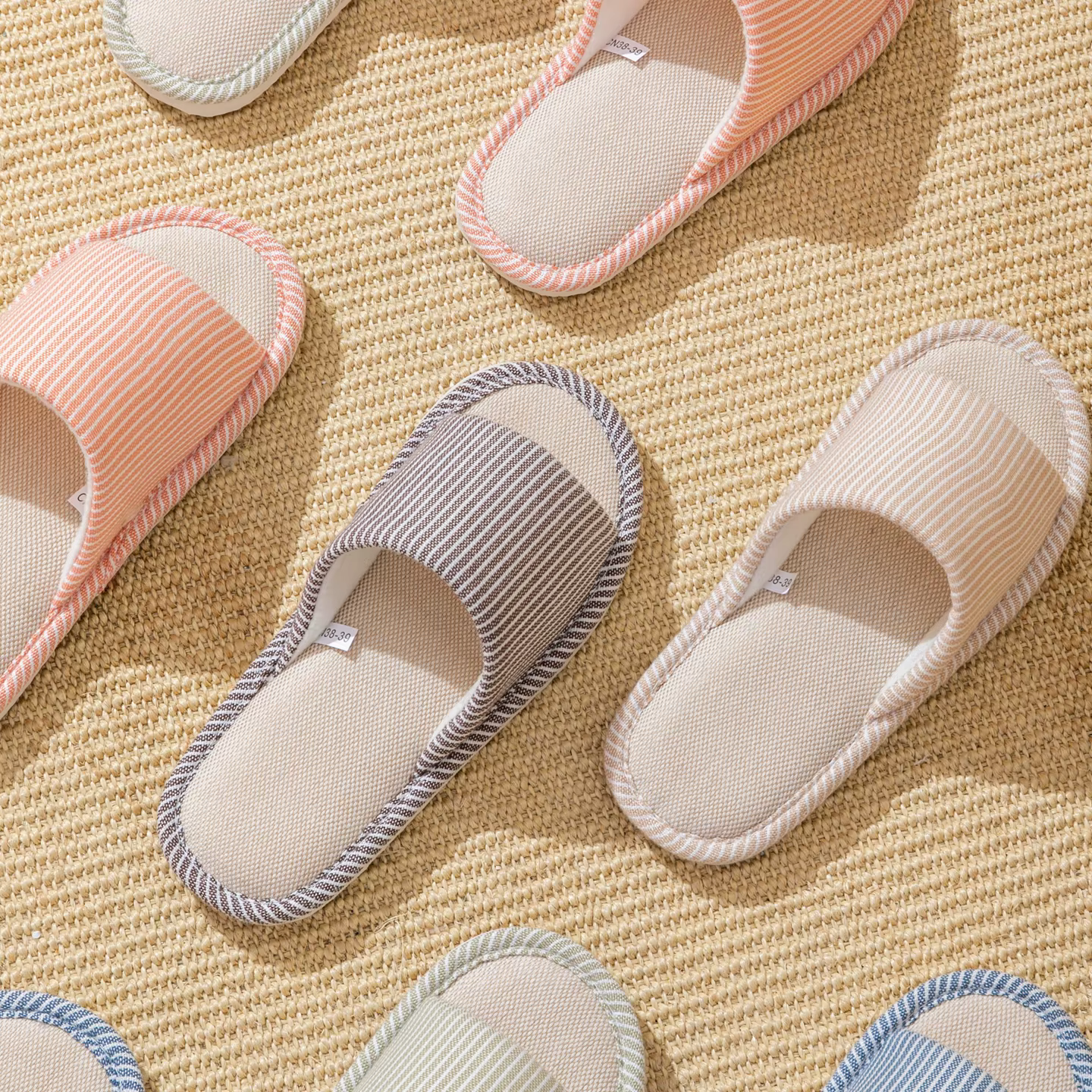 Chaussons en lin antidérapants pour hommes