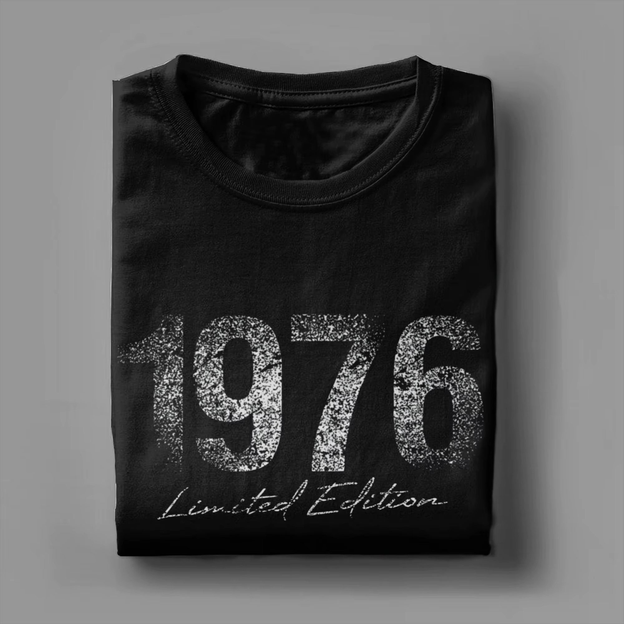 T-shirt en coton pour hommes, édition limitée, Vintage 1976, T-shirts d'été géniaux, col rond, Hipster, vêtements surdimensionnés, bon marché