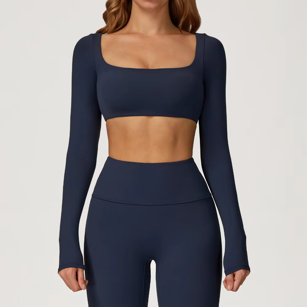Tops de sport à manches longues pour le yoga