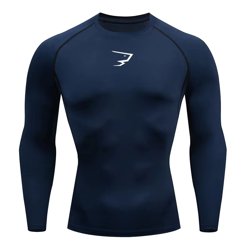 T-shirt de fitness à manches longues pour hommes