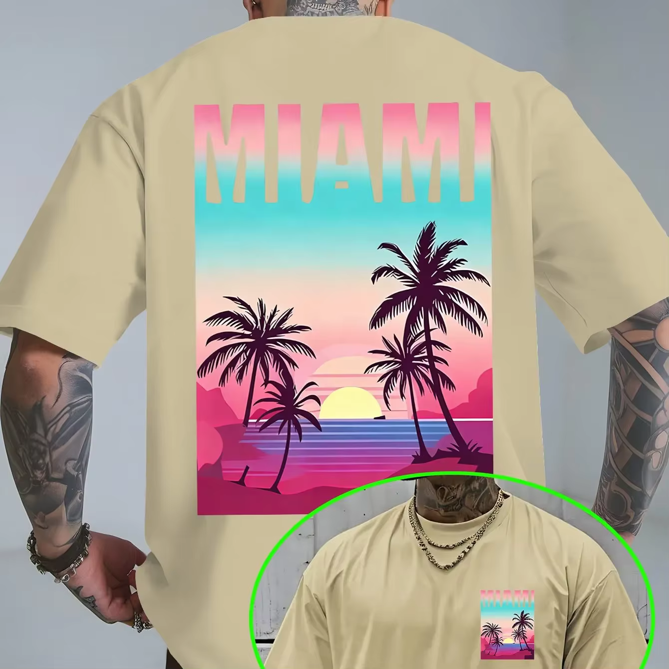 T-shirt pour homme en coton 100% pur respirant