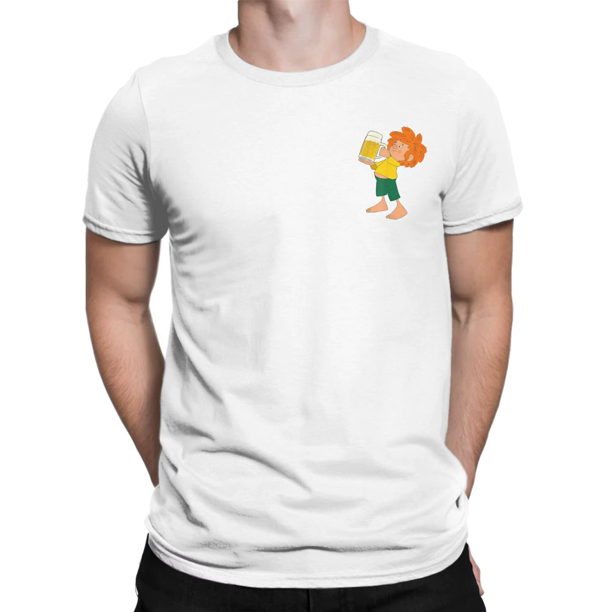 Pumuckl boissons bière hommes t-shirts Anime dessin