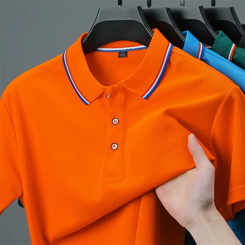 Polo décontracté à manches courtes pour hommes