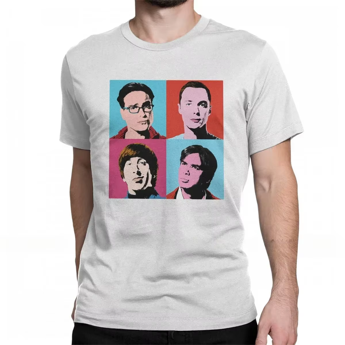 T-shirt manches courtes homme, cool, The Big Bang Theory Leonard Sheldon