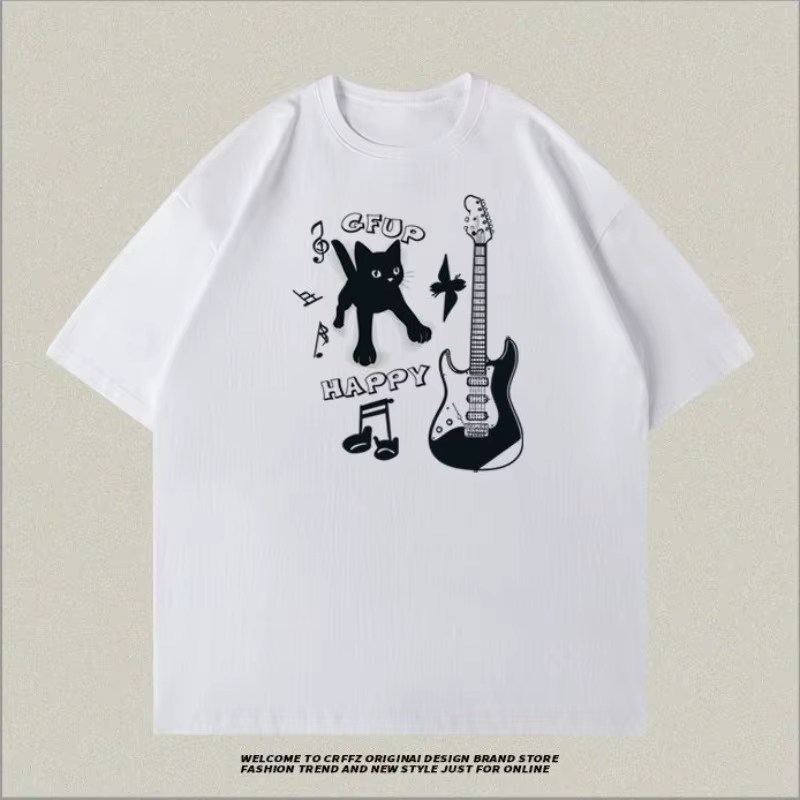 Coréen pas cher décontracté graphique imprimé coton T-shirt femmes hommes Harajuku Hip Hop Streetwear surdimensionné