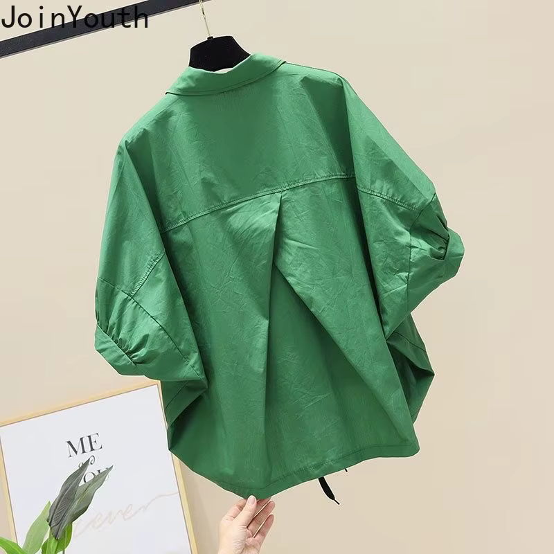 Chemises irrégulières à manches courtes pour femmes 2025 Blusas Mujer De Moda coréen surdimensionné hauts décontracté mode cordon Blouses blanches