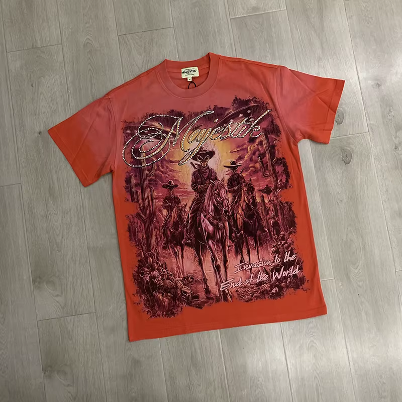 T-shirt en tissu éponge MAJESTIK 280g avec strass