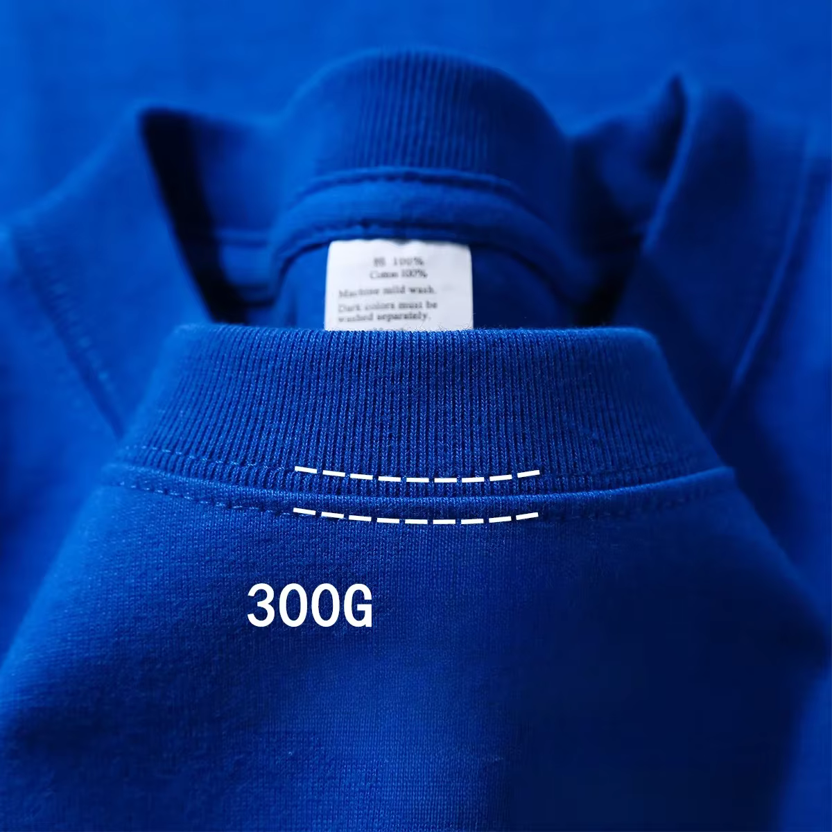 T-shirt américain bleu à manches courtes