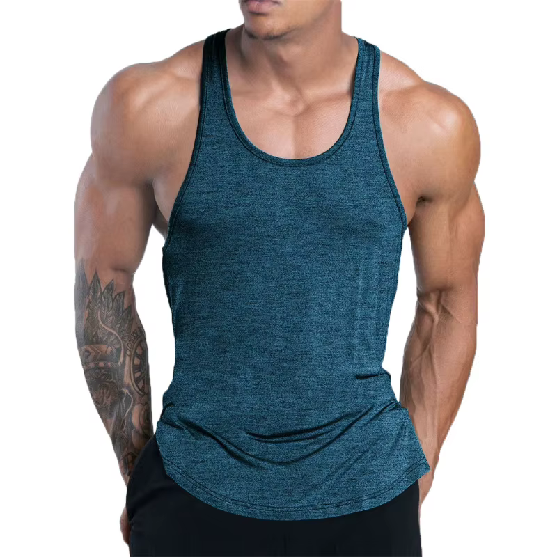 Débardeur de Fitness pour hommes, maillot de corps d'entraînement de gymnastique d'été, gilet de course, basket-ball, séchage rapide, élastique, ample, sport, hauts pour hommes