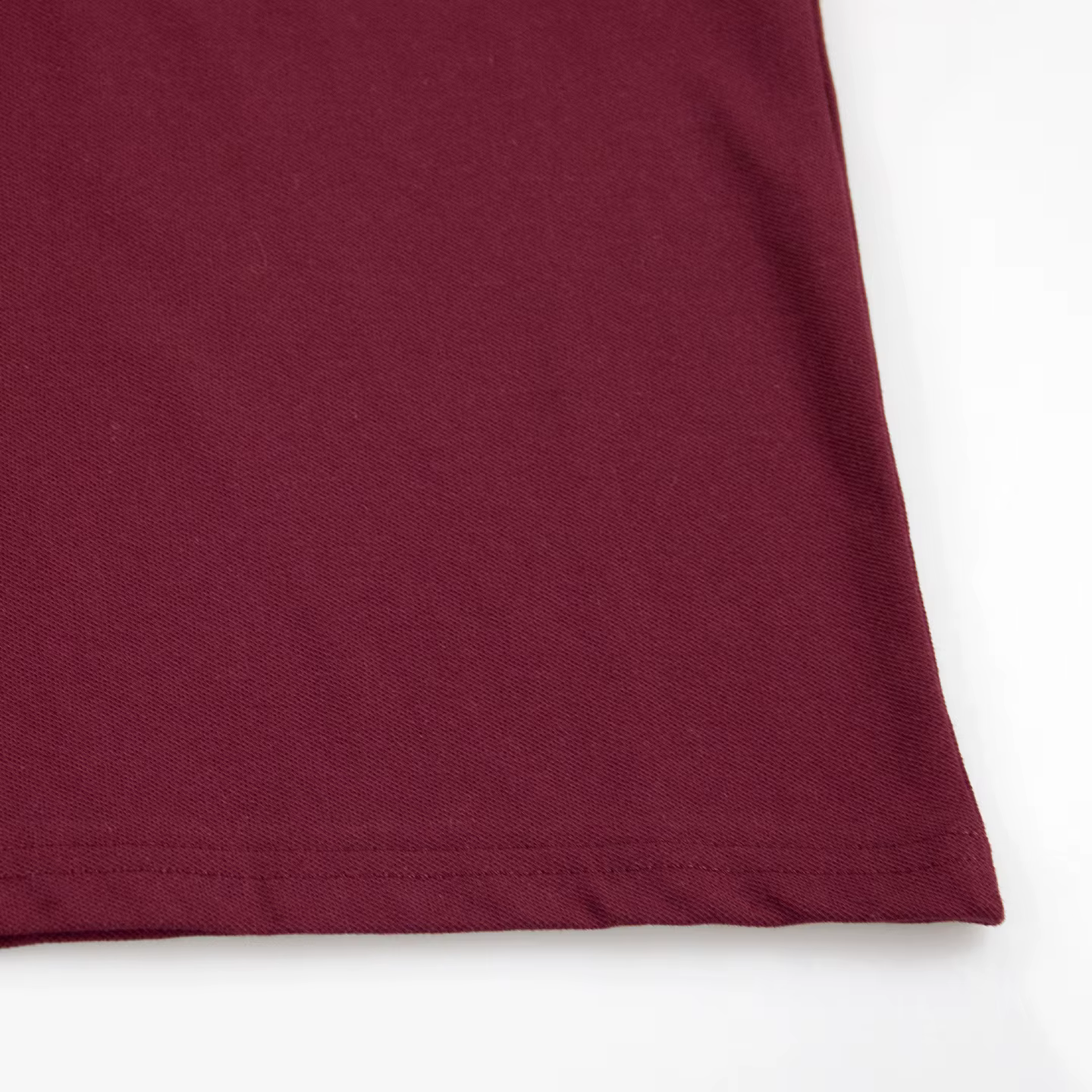 Polo à manches longues CH Bourgogne avec col gris contrastant brodé en coton doux pour enfants