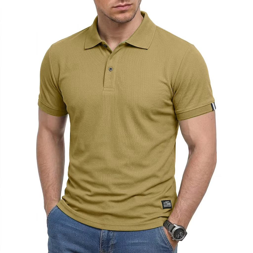 Chemises polo à manches courtes pour hommes