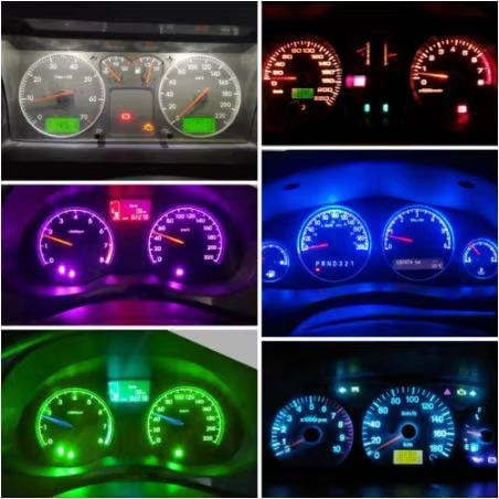 Ampoule Led T5 W3W W1.2W, Canbus, lumières intérieures de voiture, indicateur de réchauffement de tableau de bord, lampe d'instrument automobile 12V, 2/10 pièces