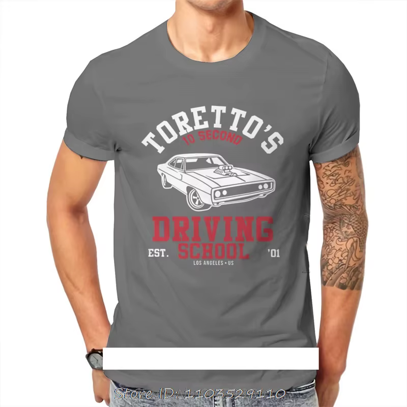 Fast And Furious Film Torettos école de conduite t-shirt Harajuku alternatif hommes t-shirts hauts grande taille coton