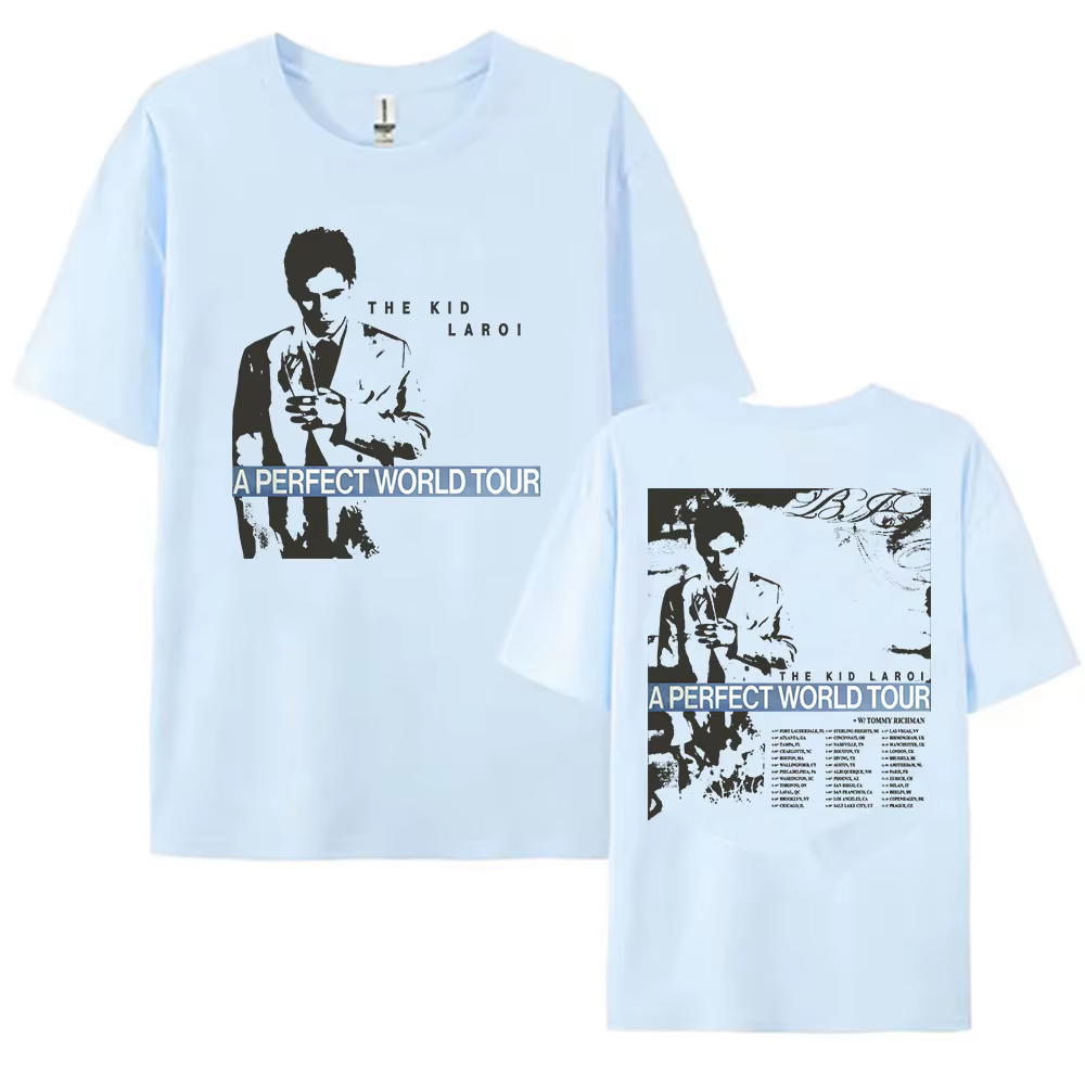 T-shirt A PERFECT WORLD TOUR 2026 THE KID LAROI Singer Design Print