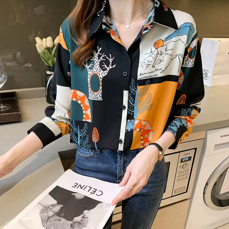 Chemise imprimée pour femmes
