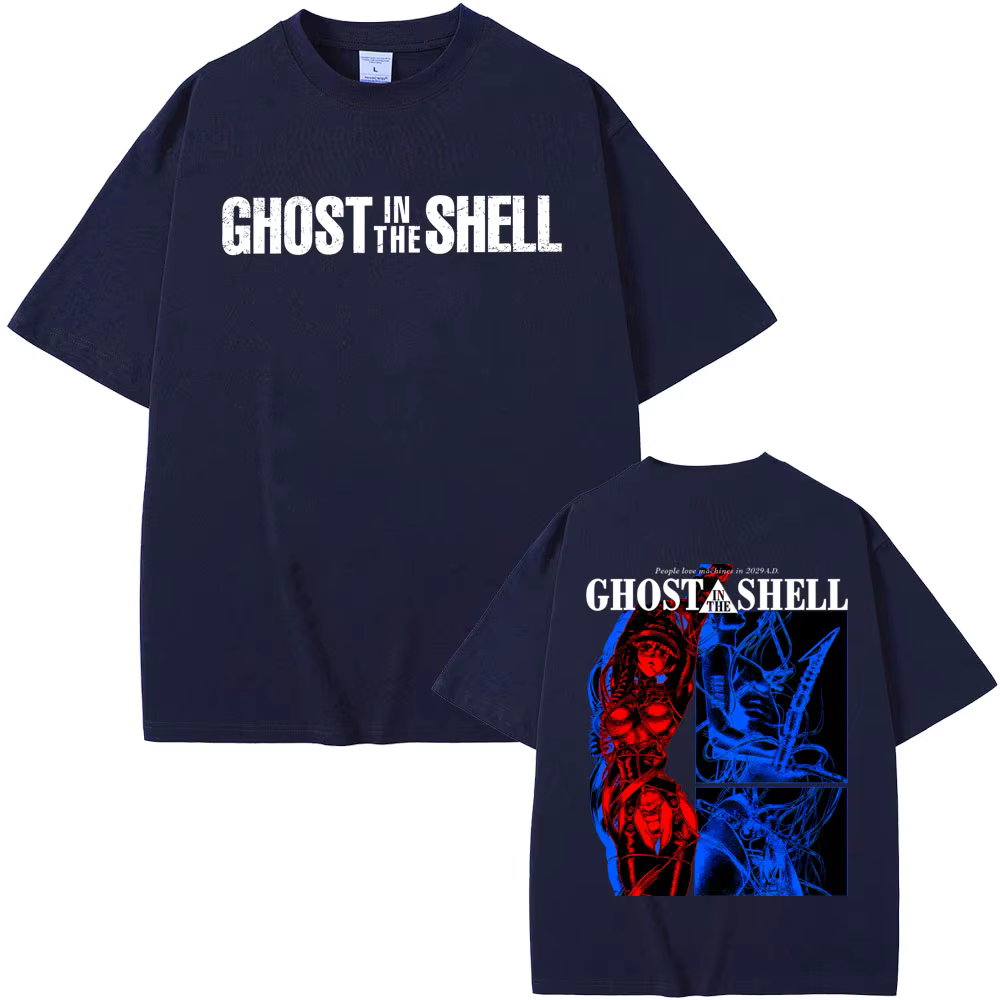 T-shirt Anime Ghost in The Shell Vintage Manga Kusanagi Motoko